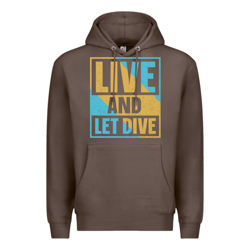 Live And Let Dive Retro Style Premium Hoodie by artisFamous | Teevron