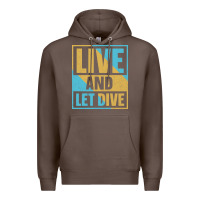 Coffee Live And Let Dive Retro Style Premium Hoodie - artisFamous