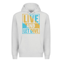 Dove Grey Live And Let Dive Retro Style Premium Hoodie - artisFamous