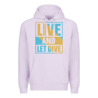 Lilac Live And Let Dive Retro Style Premium Hoodie - artisFamous