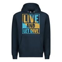 Navy Live And Let Dive Retro Style Premium Hoodie - artisFamous