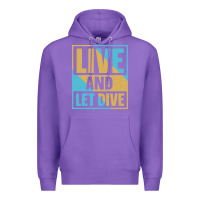 Purple Live And Let Dive Retro Style Premium Hoodie - artisFamous