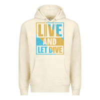 Sandshell Live And Let Dive Retro Style Premium Hoodie - artisFamous