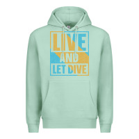 Seafoam Live And Let Dive Retro Style Premium Hoodie - artisFamous