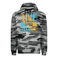 Slate Camo Live And Let Dive Retro Style Premium Hoodie - artisFamous