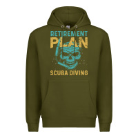 Army Green Retirement Plan Scuba Diving Premium Hoodie - artisFamous