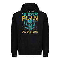 Black Retirement Plan Scuba Diving Premium Hoodie - artisFamous