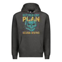 Charcoal Heather Retirement Plan Scuba Diving Premium Hoodie - artisFamous