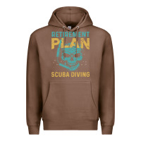 Chestnut Retirement Plan Scuba Diving Premium Hoodie - artisFamous