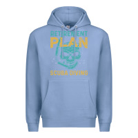 Colony Blue Retirement Plan Scuba Diving Premium Hoodie - artisFamous