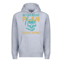 Heather Grey Retirement Plan Scuba Diving Premium Hoodie - artisFamous