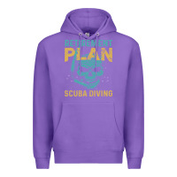 Purple Retirement Plan Scuba Diving Premium Hoodie - artisFamous
