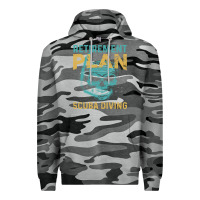 Slate Camo Retirement Plan Scuba Diving Premium Hoodie - artisFamous