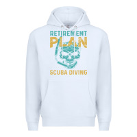White Retirement Plan Scuba Diving Premium Hoodie - artisFamous