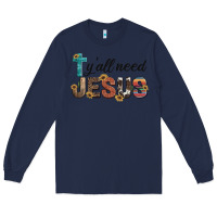 Navy y'all need jesus Long Sleeve Tee - Artiststas