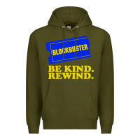 Army Green blockbuster be kind rewind Premium Hoodie - artisFamous