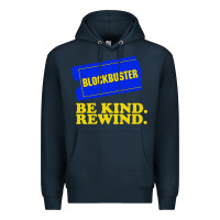 Navy blockbuster be kind rewind Premium Hoodie - artisFamous