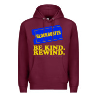 Burgundy blockbuster be kind rewind Premium Hoodie - artisFamous