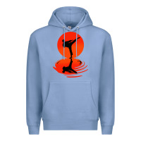 Colony Blue karate and kung fu Premium Hoodie - artisFamous