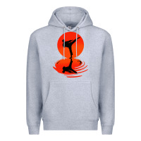 Heather Grey karate and kung fu Premium Hoodie - artisFamous