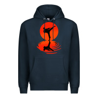 Navy karate and kung fu Premium Hoodie - artisFamous