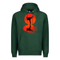 Sports Green karate and kung fu Premium Hoodie - artisFamous