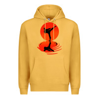 Mustard karate and kung fu Premium Hoodie - artisFamous