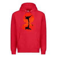 Red karate and kung fu Premium Hoodie - artisFamous