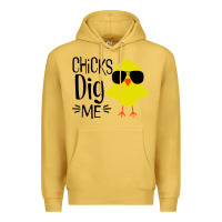 Antique Gold kids chick dig me christian Premium Hoodie - artisFamous