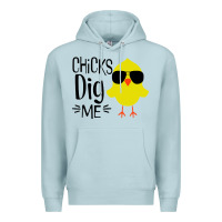 Blue Mist kids chick dig me christian Premium Hoodie - artisFamous