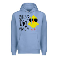 Colony Blue kids chick dig me christian Premium Hoodie - artisFamous