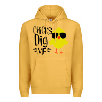 Mustard kids chick dig me christian Premium Hoodie - artisFamous