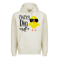 Oatmeal Heather kids chick dig me christian Premium Hoodie - artisFamous