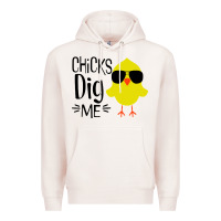 Pale Pink kids chick dig me christian Premium Hoodie - artisFamous