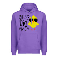 Purple kids chick dig me christian Premium Hoodie - artisFamous