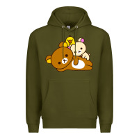Army Green rilakkuma rila head shirt Premium Hoodie - artisFamous