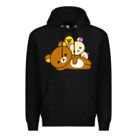 Black rilakkuma rila head shirt Premium Hoodie - artisFamous