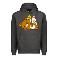 Charcoal Heather rilakkuma rila head shirt Premium Hoodie - artisFamous