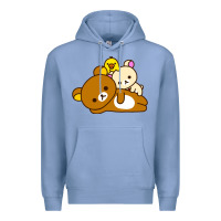 Colony Blue rilakkuma rila head shirt Premium Hoodie - artisFamous