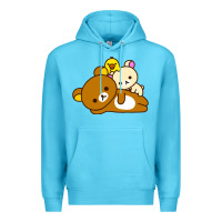 Ocean Blue rilakkuma rila head shirt Premium Hoodie - artisFamous