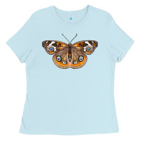 Baby Blue Common Buckeye Butterfly Ladies Tee - LillyAllenDesigns