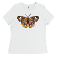 White Common Buckeye Butterfly Ladies Tee - LillyAllenDesigns