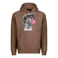Chestnut Vaporwave statue head with bubblegum Premium Hoodie - artisFamous