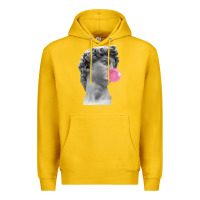 Lemon Vaporwave statue head with bubblegum Premium Hoodie - artisFamous