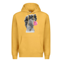 Mustard Vaporwave statue head with bubblegum Premium Hoodie - artisFamous