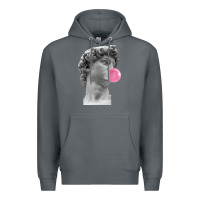 Rock Vaporwave statue head with bubblegum Premium Hoodie - artisFamous