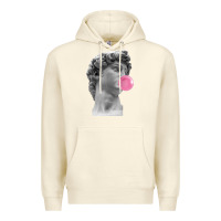 Sandshell Vaporwave statue head with bubblegum Premium Hoodie - artisFamous
