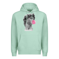 Seafoam Vaporwave statue head with bubblegum Premium Hoodie - artisFamous