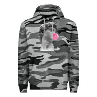 Slate Camo Vaporwave statue head with bubblegum Premium Hoodie - artisFamous