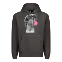 Smoke Vaporwave statue head with bubblegum Premium Hoodie - artisFamous